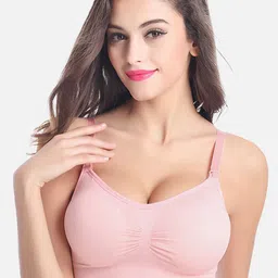 Spiaty Pink Lightly Padded Non Wired Seamless T-Shirt Bra-picture-25