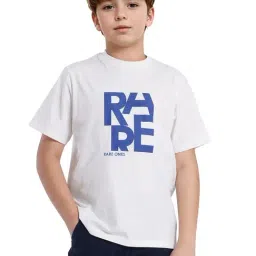Rare Ones Boys Off White Cotton Blend Printed T-Shirt-image-74