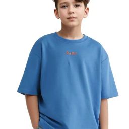 Rare Ones Boys Blue Cotton Blend Graphic T-Shirt-image-85