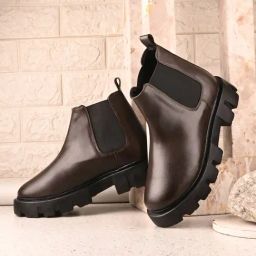 Hoversoul Men's Brown Aristo Chunky Chelsea Boots-image-81