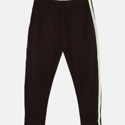 Kiddopanti Kids Dark Brown Solid Leggings-image-99