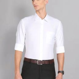 AD by Arvind Bright White Regular Fit Shirt-image-53