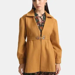 Kazo Tan Plain Coat-image-12