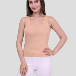 inner amour Women Round Neck Pure Cotton Camisoles-image-49