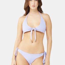 Secrets By ZeroKaata Purple Plain Swimwear Bra Panty Set-image-43