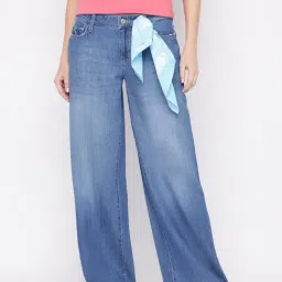 Guess Blue Solid Relaxed Fit Jeans-picture-39