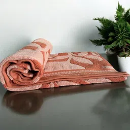 Wee Hours Peach-Coloured Printed Cotton 650 GSM Bath Towel-image-55