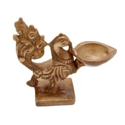 eCraftIndia Brass Peacock Deepak-29