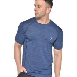 Chkokko Blue Regular Fit Sports T-Shirt-image-52