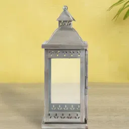 Hosley Iron Lantern with Bonus Pillar Candle-image-81