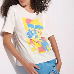 Vero Moda Off White Cotton Printed T-Shirt-image-20