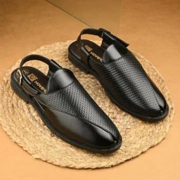 Hoversoul Men's Black Rivera Peshawari Sandals-image-21