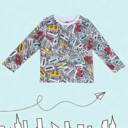 MINIKLUB Kids Black Printed Full Sleeves T-Shirt-image-64
