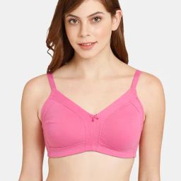 Rosaline by Zivame Pink Wireless T-Shirt Bra-image-51