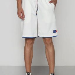 SHOWOFF White Relaxed Fit Solid Shorts-image-76