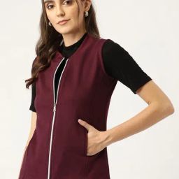 BRINNS Burgundy Casual Jacket-image-60