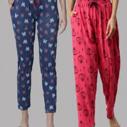 Kryptic Pink & Blue Printed Pyjamas - Pack of 2-image-82