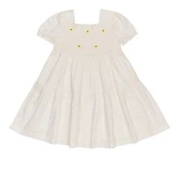 H by Hamleys Girls White Solid A Line Dress-image-3