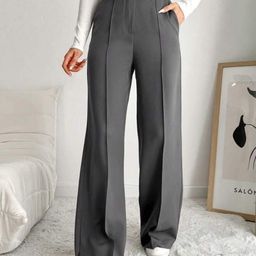 Next One Women Smart High-Rise Easy Wash Pleated Trousers-image-77