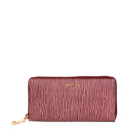 SASSORA Maroon Printed Rfid Zip Around Wallet for Women-12