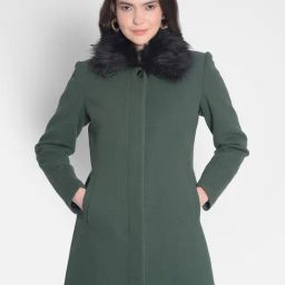 Crimsoune Club Green Regular Fit Overcoat-image-101