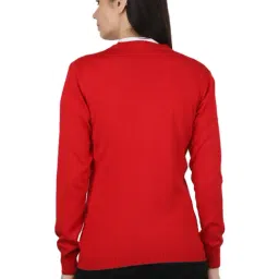 MOCA by Monte Carlo Red Open Front Cardigan image 2
