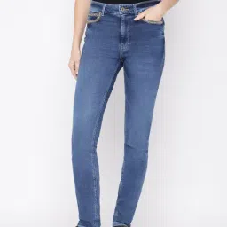 Guess Blue Solid Skinny Fit Jeans-picture-16