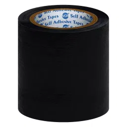VCR 18 m x 144 mm Waterproof Textile Fibre Black Duct Tape, 1 Roll Per Pack-picture-46