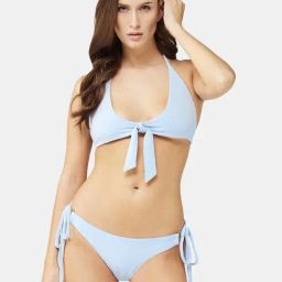 Secrets By ZeroKaata Mild Blue Plain Swimwear Bra Panty Set-picture-47