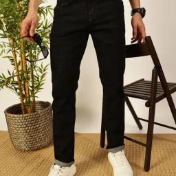 Thomas Scott Black Slim fit Solid Jeans-image-40