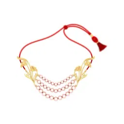 P.C. Chandra Jewellers 14k Yellow Gold Design With Pink Beads Necklace-image-14