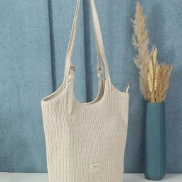 Metro Off White Textured Medium Shoulder Bag-14