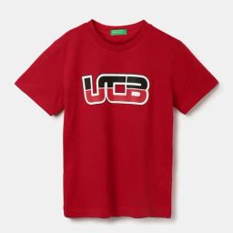 United Colors of Benetton Kids Red Cotton Printed T-Shirt-image-89