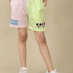 Kidsville Mickey & Friends Printed Regular Fit Shorts For Girls-image-45