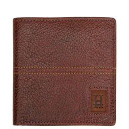 HIROSHI Tan Textured Leather Bi-Fold Wallet-18