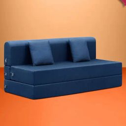 Sleepyhead Napster Indigo Blue 5-In-1 Sofa Cum Bed with 2 Cushions-image-18