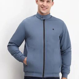 Allen Solly Blue & Black Regular Fit Quilted Reversible Jacket-picture-12