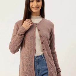 Apsley Brown Self Pattern Cardigan-image-85