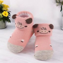 Yellow Bee Infant Boys Patterned Non-Slip Ankle Length Socks-29
