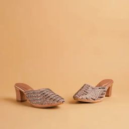 Eridani Women's Mirror Rose Gold Mule Shoes-image-58