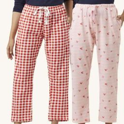 Dreamz by Pantaloons Peach Red Cotton Printed Pyjamas-image-28