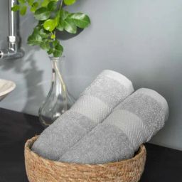 DDecor Grey Cotton 500 GSM Hand Towel - Set of 2-image-54