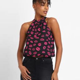 Forever 21 Black Printed Top-picture-7