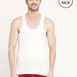 Vip White Regular Fit Vest - Pack Of 4-image-49