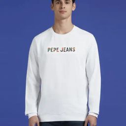 Pepe Jeans White Cotton Regular Fit Printed Sweatshirt-image-92