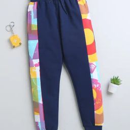 Bumzee Kids Navy Printed Joggers-image-19