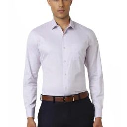 Van Heusen Purple Cotton Regular Fit Texture Shirt-image-36