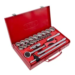 Ajay Tool 12.7 mm (1/2 Inch) Drive Drive Socket Sets Chrome Vanadium Steel, AJ-DSS/25/BH,H (Set of 27)-image-93