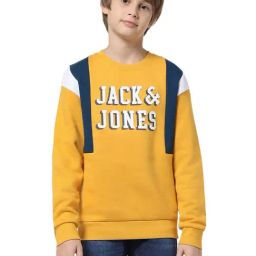 Jack & Jones Junior Yellow Printed Full Sleeves Sweatshirt-picture-9