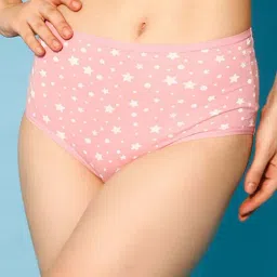 Clovia Pink Printed Hipster Panty-image-31